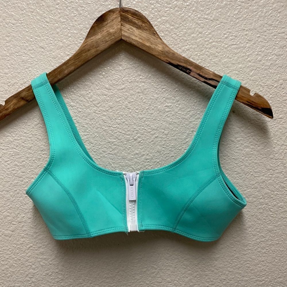 Hoaka Swimwear Zip Bikini Top Small